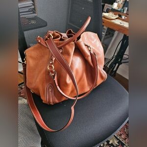 Cole Hahn Vintage LWRGE Brown Leather Handbag, Shoulder Satchel